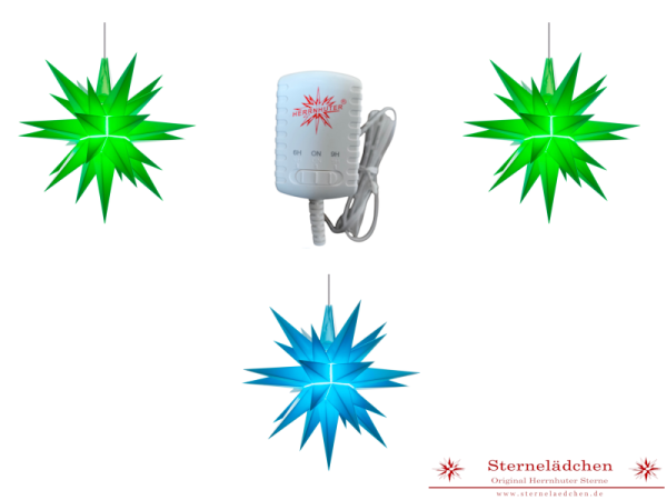 Sterne-Set A1e grün/blau/grün